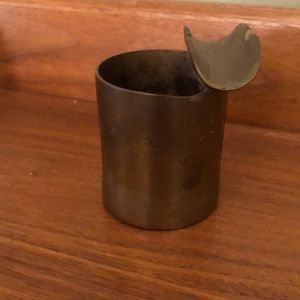 WWII Trench Art Brass Military Ashtray